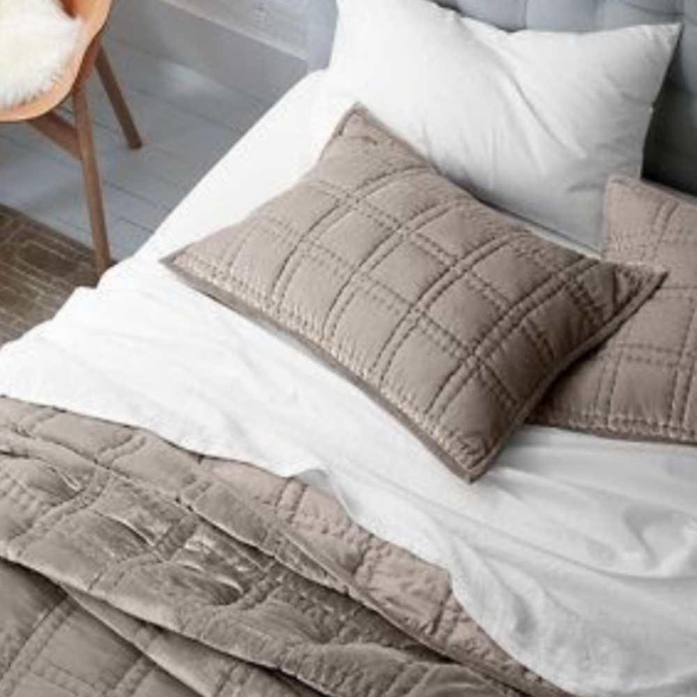 EILEEN FISHER Home Hand-Stitched Velvet Standard Sham